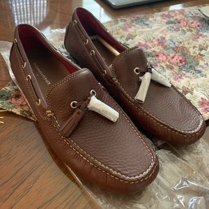 Dade Donald Pliner Brown Leather Slip-On Dress shoes